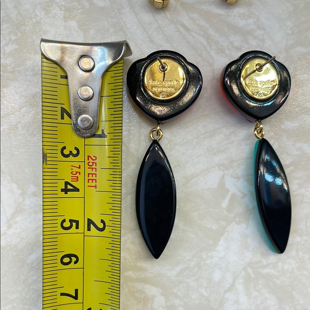 KATE SPADE UEC “Best Buds” red green floral statement earrings - Picture 8 of 9